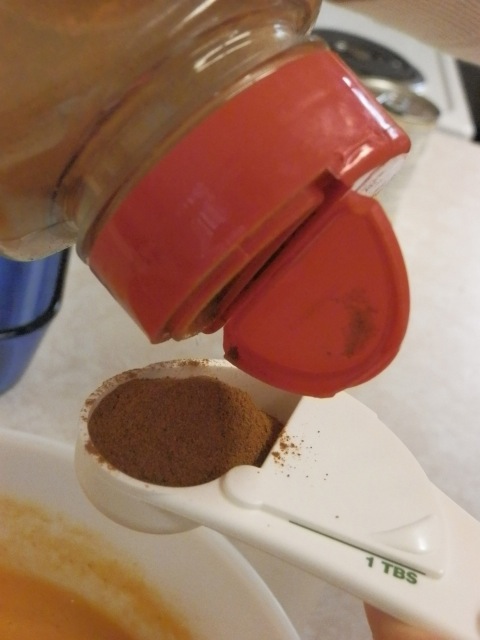 3 teaspoons of pumpkin pie spice, or cinnamon if that's what you have.