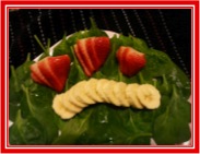 sliced fruit and spinach