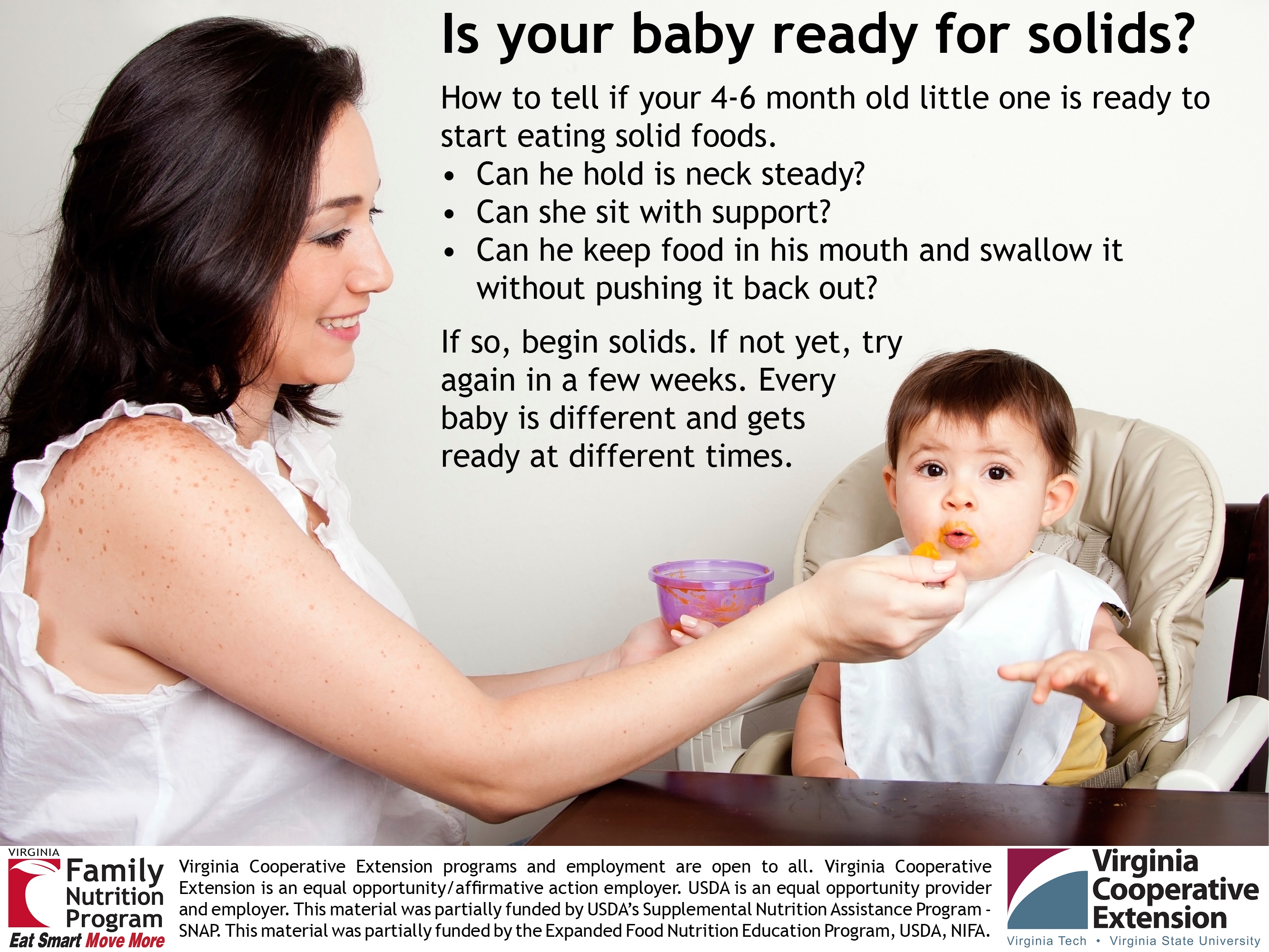 Starting Solids With Your Baby Virginia Family Nutrition Program