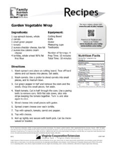 garden veggie wrap recipe