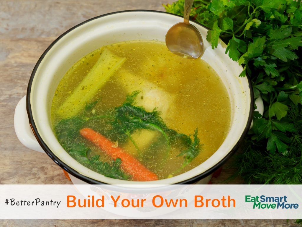 Homemade chicken broth in slow cooker