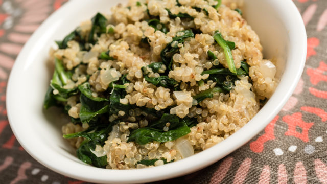 Spinach and Quinoa Pilaf