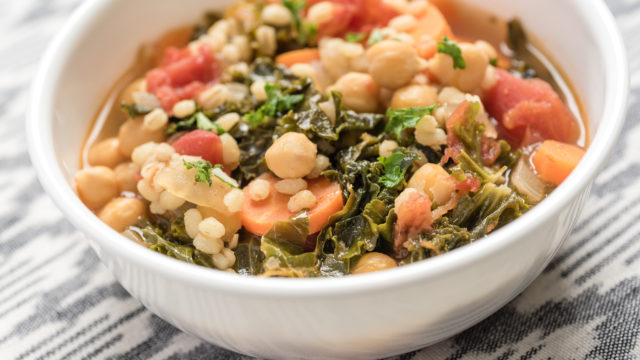 Kale, Chickpea, and Barley Soup