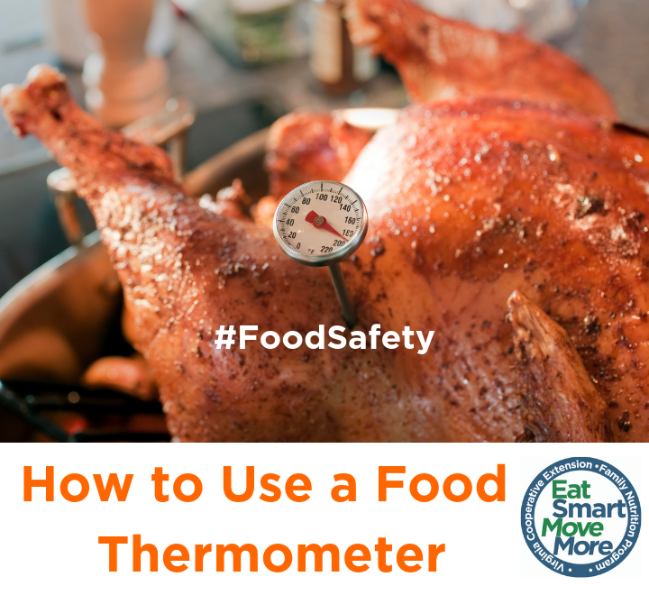 taking the temperature of turkey coming out of oven with a food thermometer