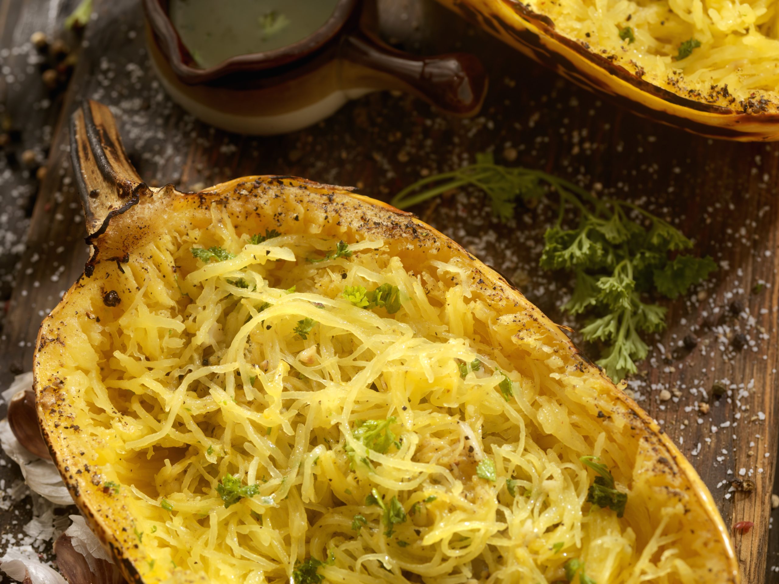 Buffalo Chicken Stuffed Spaghetti Squash | Virginia Family Nutrition Program